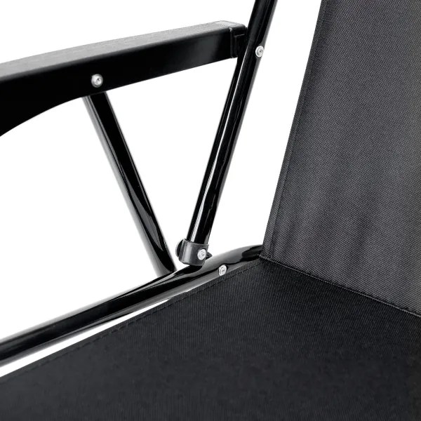 Skladacia kempingová stolička čierna