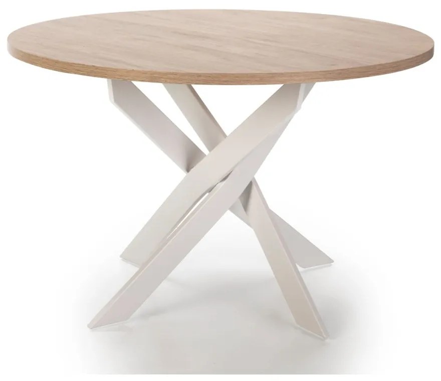 Okrúhly jedálenský stôl s doskou v dubovom dekore ø 120 cm Ther – Marckeric