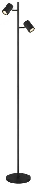Globo 57918SB - Stojacia lampa JAMES 2xGU10/5W/230V čierna