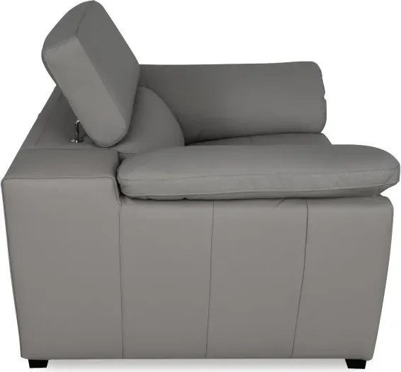 Moderné kožené kreslo LOREN II, sivá (madras - 128 grey)
