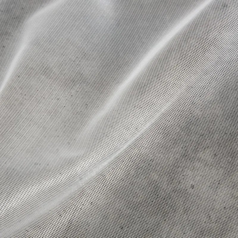 Biela záclona na krúžkoch ESEL vyrobená z hladkej lesklej látky 350x150 cm