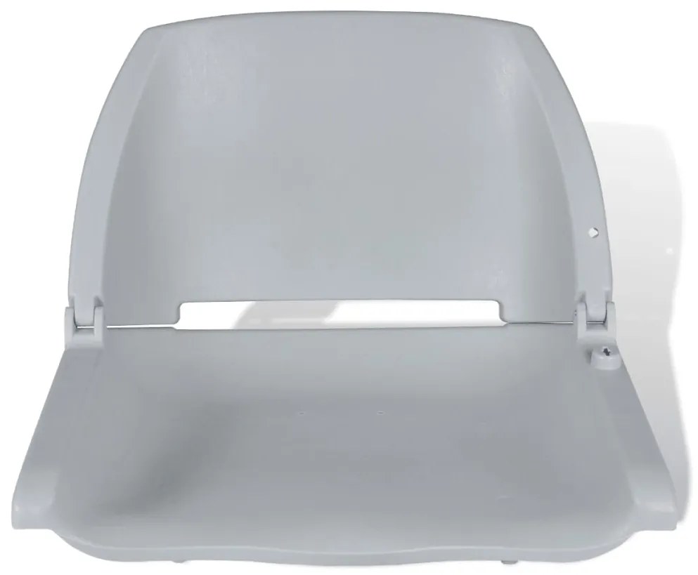 Sedadlo do člna, sklápacie operadlo bez vankúša sivé 48x51x41cm