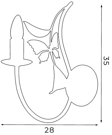 Nástenné svietidlo SUMMER 1xE14/60W/230V