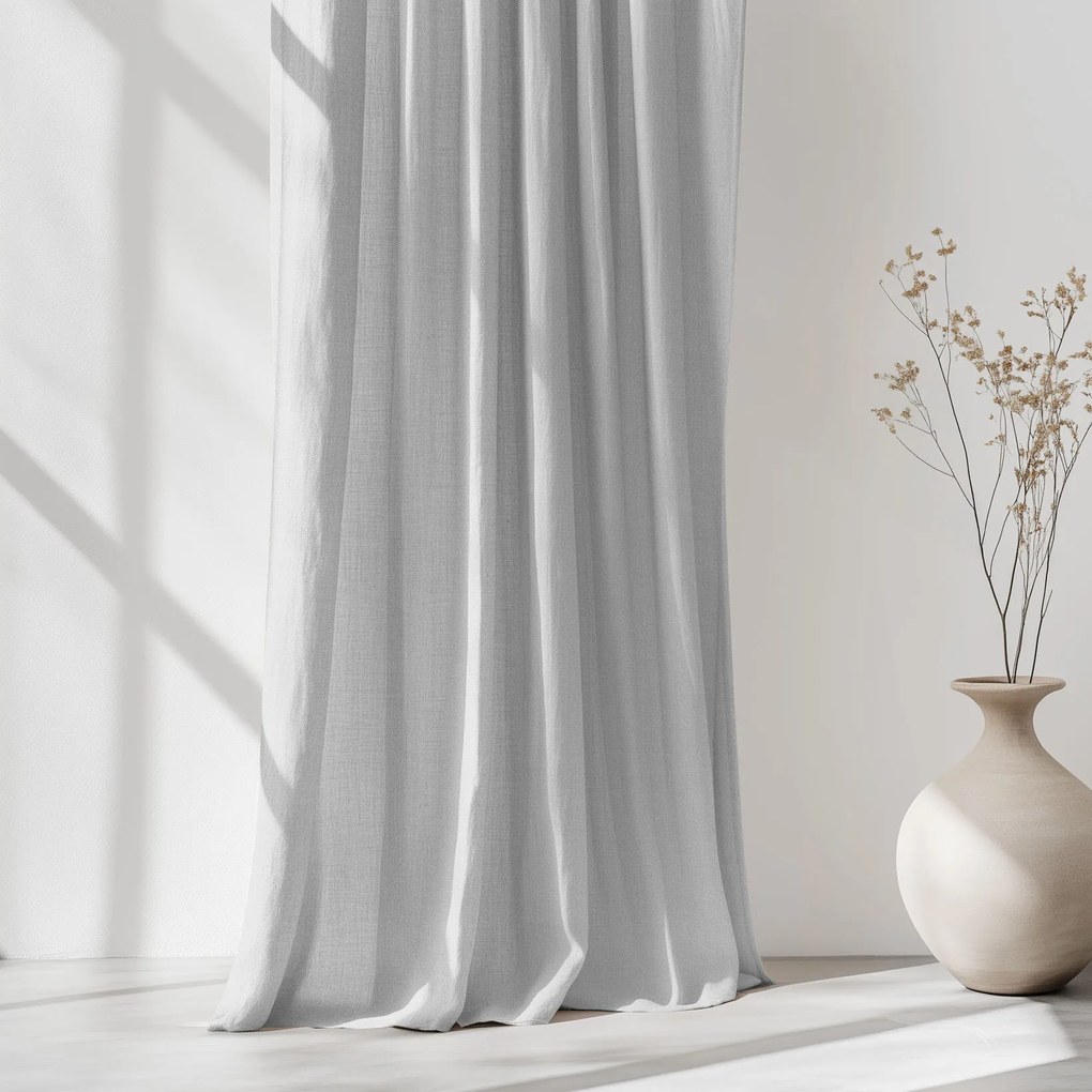 Goldea záves z ľanovej zmesi - sivý 140x145 cm
