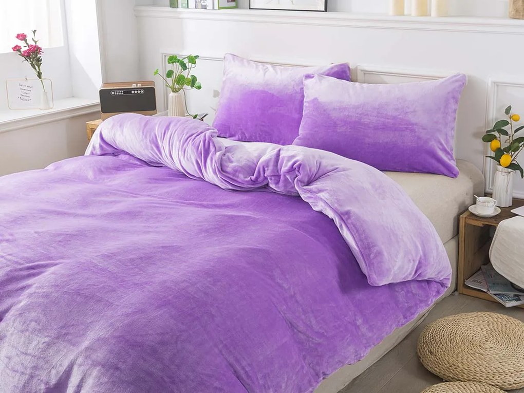 XPOSE® Francúzske mikroplyšové obliečky JORGA Exclusive - levanduľové