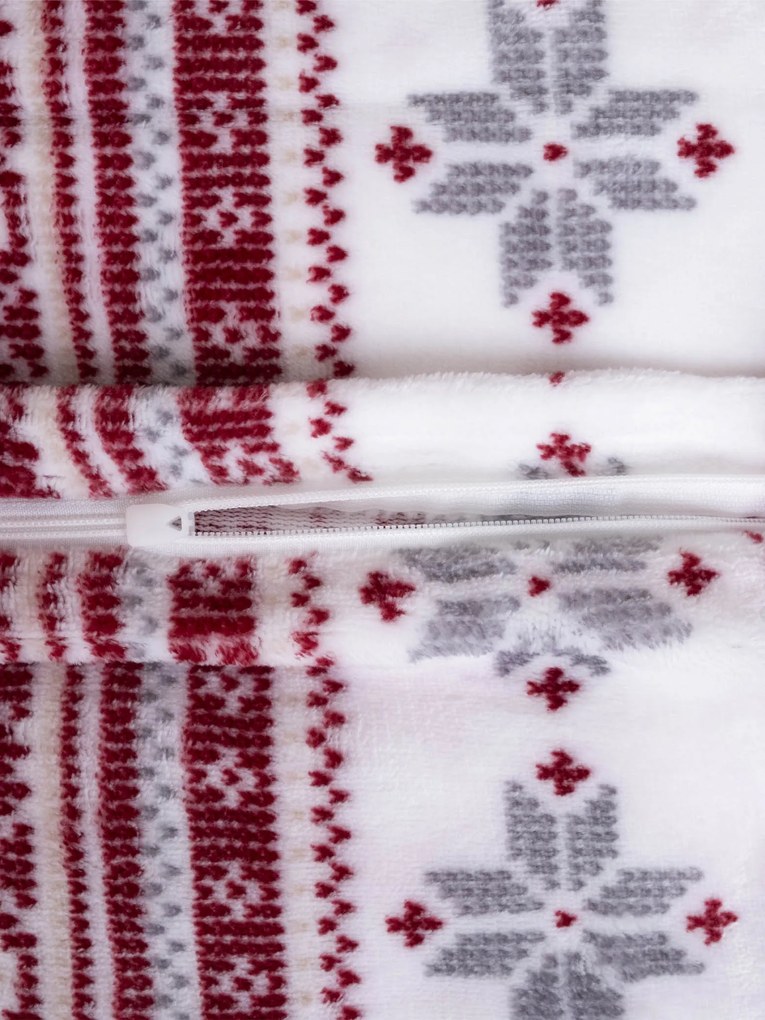 Predĺžené obliečky mikroplyš Exclusive – Winter červené