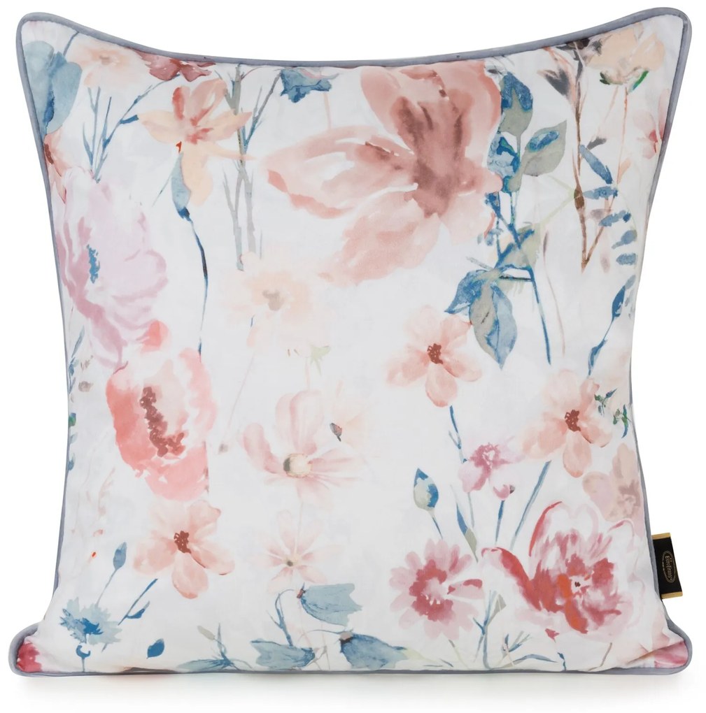 DEKORAČNÁ OBLIEČKA NA VANKÚŠ VELVET156 45X45 CM KVETY