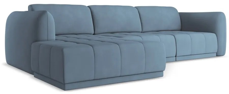 Svetlomodrá rohová pohovka (ľavý roh) Hoku – Makamii