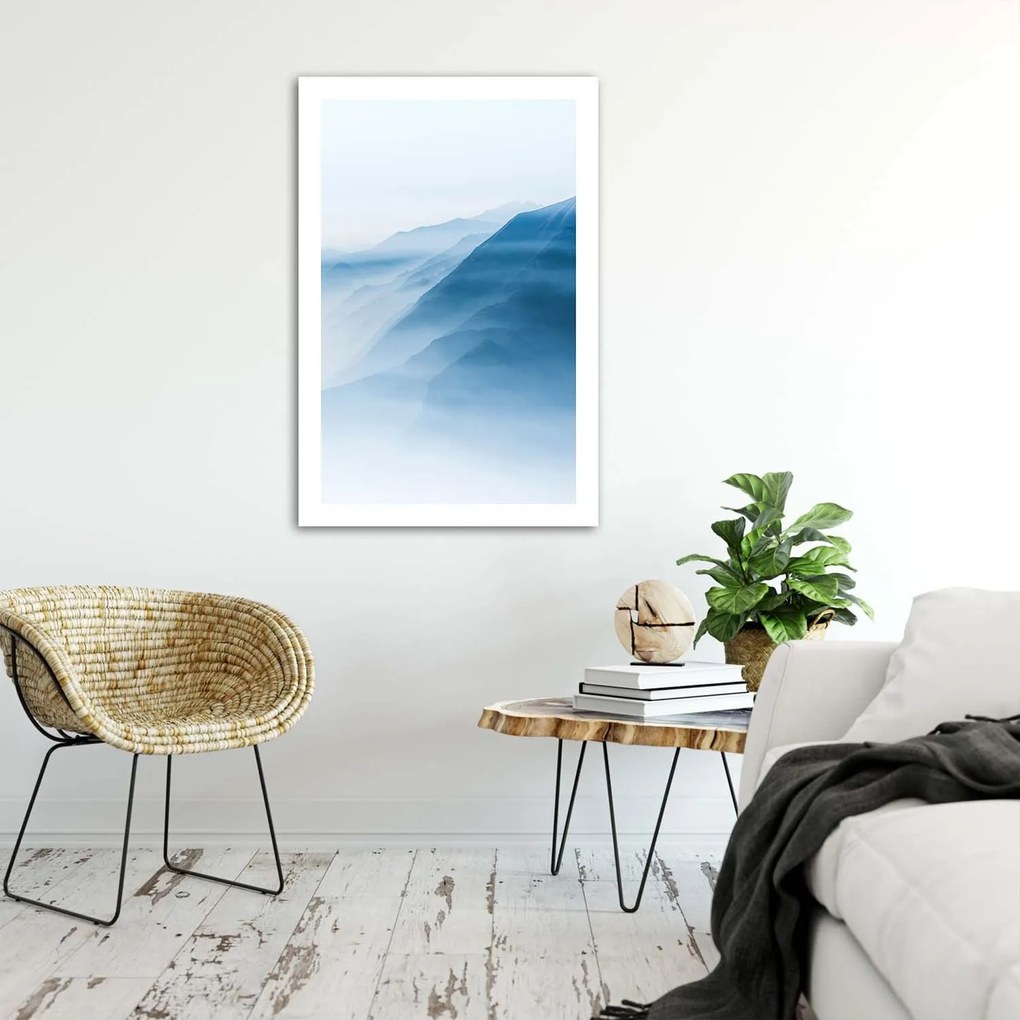 Gario Plagát Pohľad na hory za hmlou Farba rámu: Bez rámu, Rozmery: 30 x 45 cm
