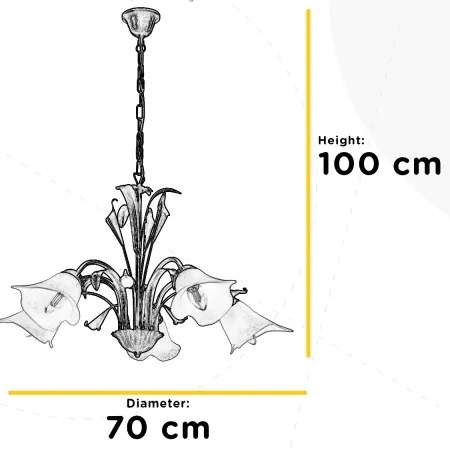 ONLI - Luster na reťazi LUCREZIA 5xE14/6W/230V bronzová