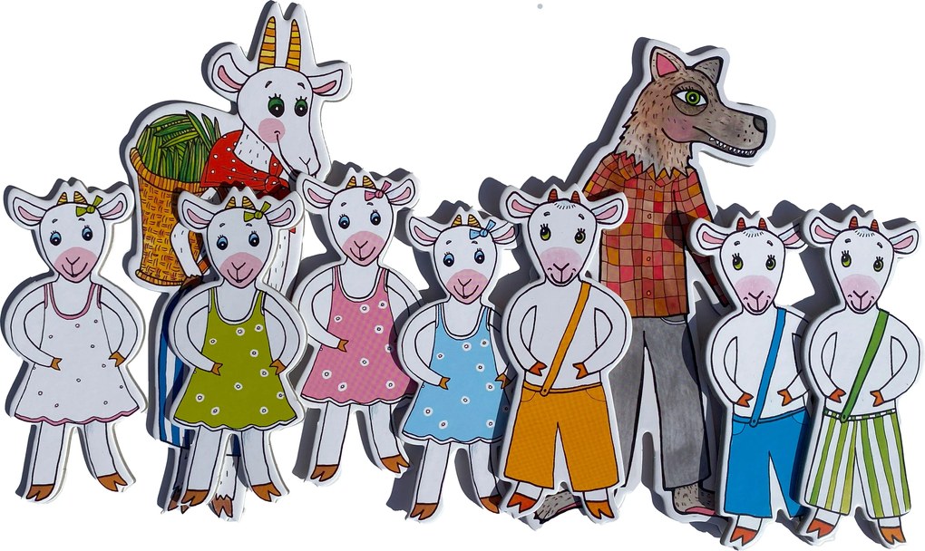 MARIONETINO – Vlk a kozliatka – bábky 9 ks