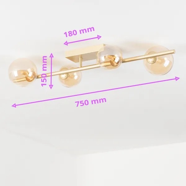 Brilagi - LED Prisadený luster MILLA 4xG9/3W/230V zlatá