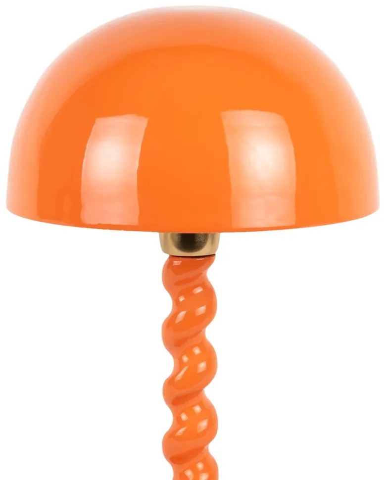 Oranžová stolová lampa s kovovým tienidlom (výška 39 cm) Prisa – Leitmotiv