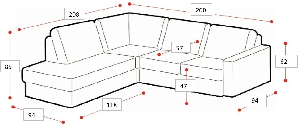 Sivobéžová ženilková rohová pohovka (ľavý roh/do L) Amsterdam – Scandic