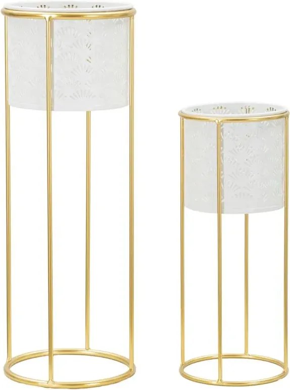 Sada 2 ks stojanů na květiny Whity bílá