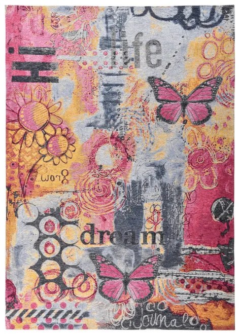 Koberec COSIMA ružový / žltý