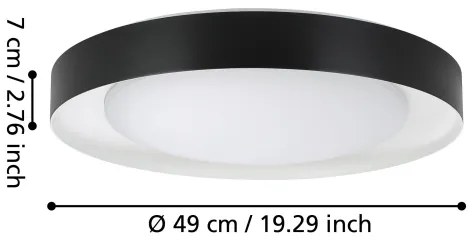 Eglo 99783 - LED Stmievateľné stropné svietidlo LAURITO LED/24W/230V 3000-6500K+DO
