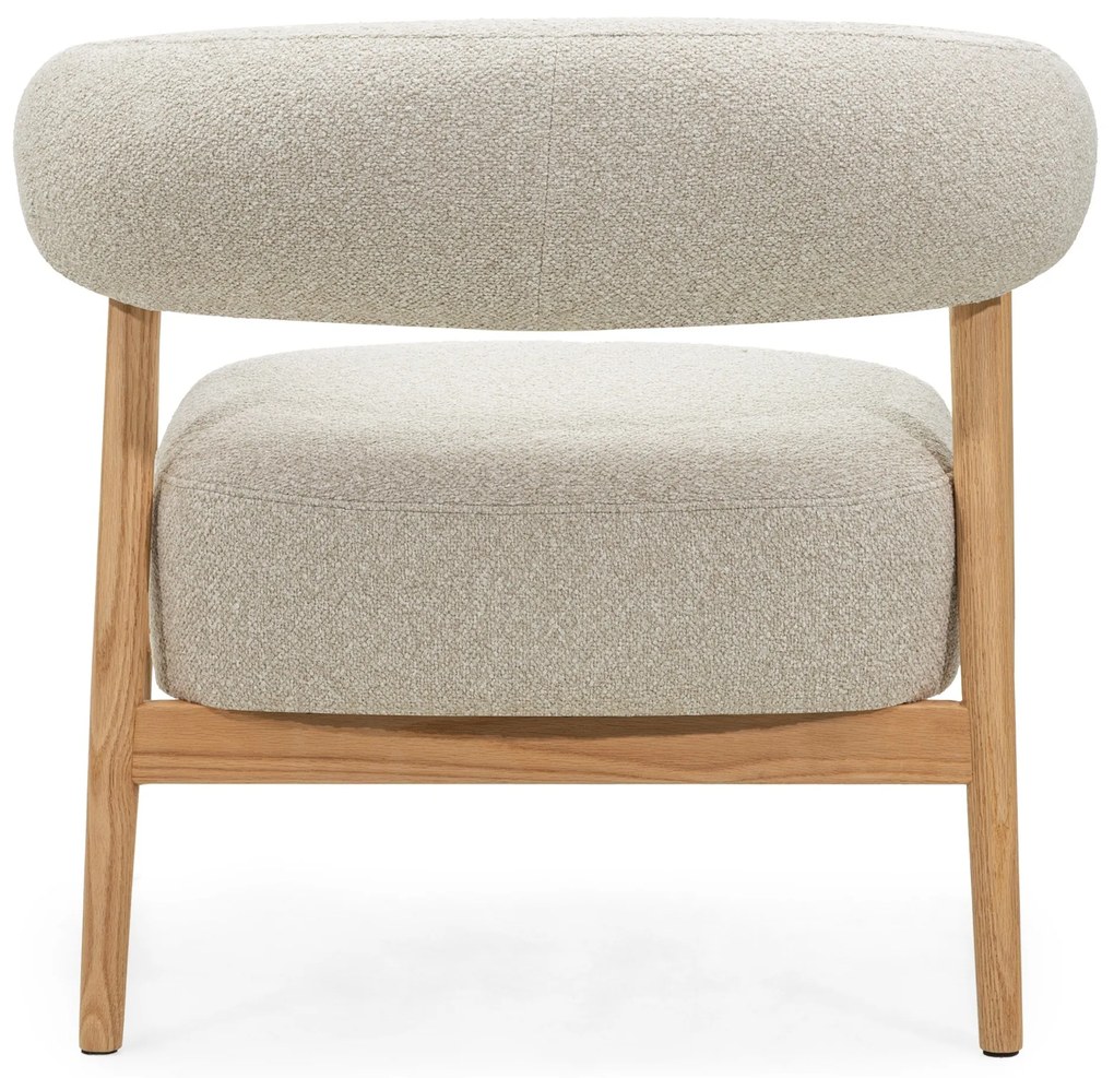 Dizajnové kreslo Montepulciano z masívu svetlo béžové