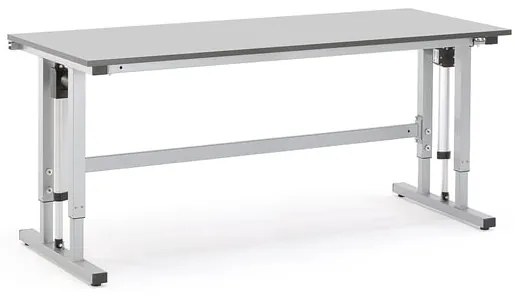 Elektricky výškovo nastaviteľný dielenský stôl MOTION, nosnosť 400 kg, 2000x800 mm