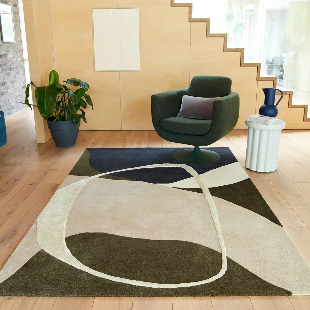 Zelený ručne tkaný vlnený koberec 200x300 cm Matrix – Asiatic Carpets