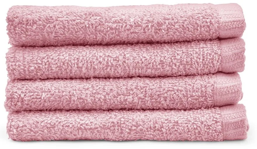 Ružové rýchloschnúce bavlnené uteráky v súprave 4 ks 30x30 cm Quick Dry – Catherine Lansfield