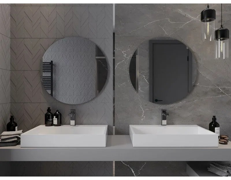 Mexen Alto, okrúhle kúpeľňové zrkadlo 70 cm, 9853-070-070-000-00