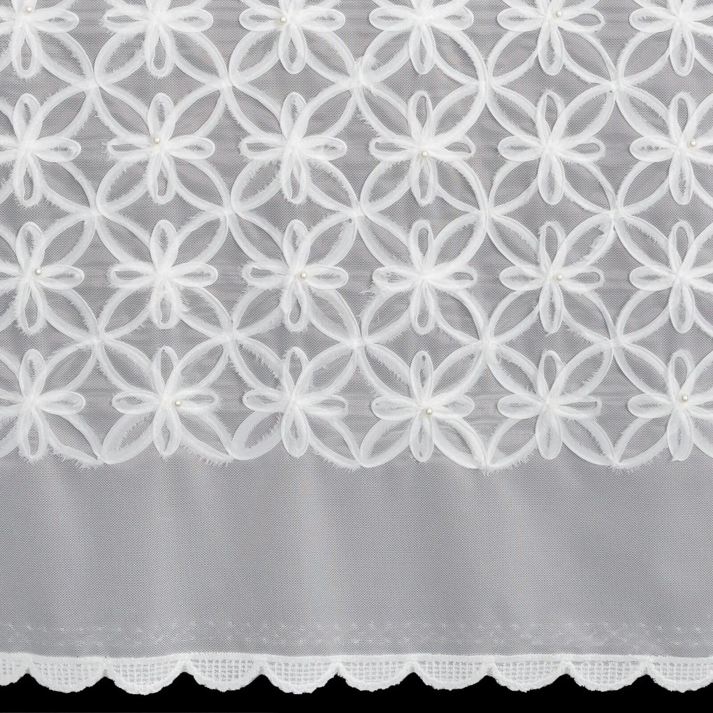 ZÁCLONA NA KRÚŽKOCH EVA MINGE LIWIA 140X250 CM BIELA