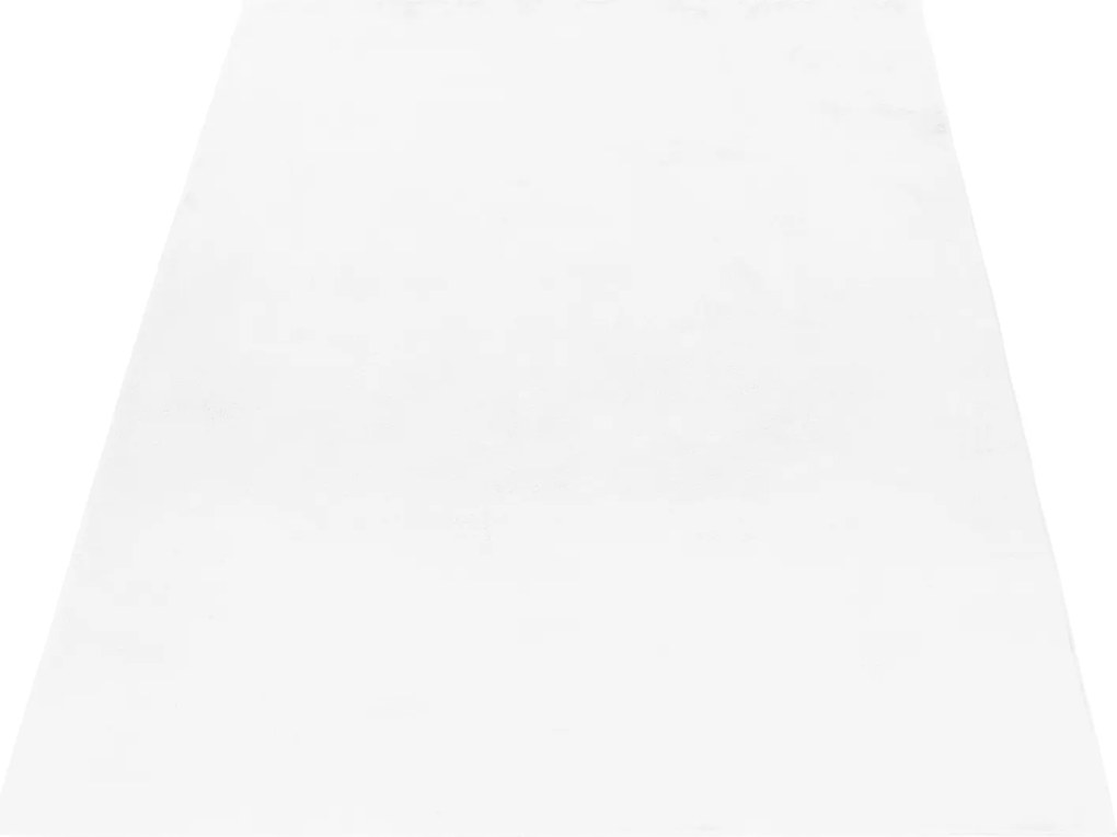 Ayyildiz, Kusový koberec Pouffy 5100 White, 80x150, biela, obývacia izba