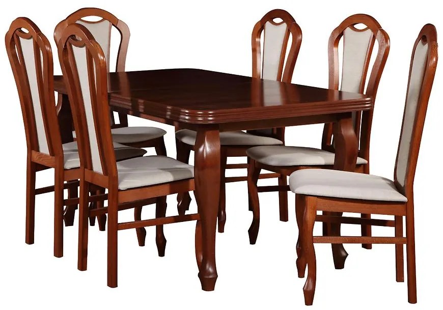 Jedálenská zostava Demeter 1+6 svetlý orech