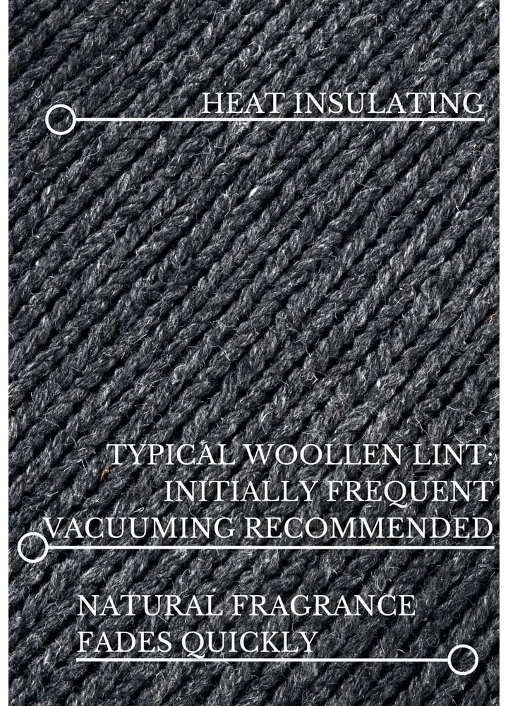 Tmavosivý ručne tkaný vlnený koberec 60x90 cm Francois – Villeroy&Boch