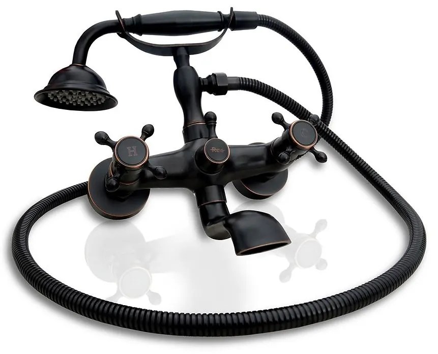 Vaňová batéria s vaňovou sadou Rea Retro čierna