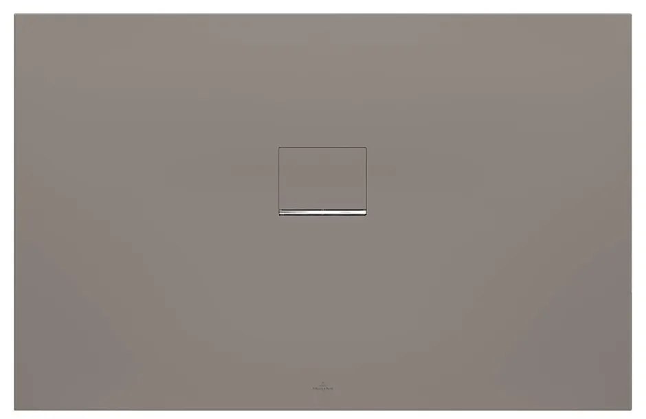 VILLEROY &amp; BOCH Squaro Infinity obdĺžniková sprchová vanička z materiálu Quaryl, štandardný model, protišmyk (C), 1200 x 800 x 40 mm, Grey, UDQ1280SQI2V-3S