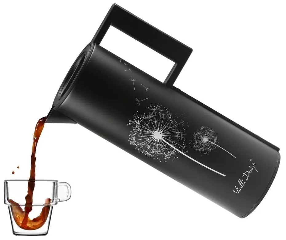 Čierna termoska 1 l Corto – Vialli Design
