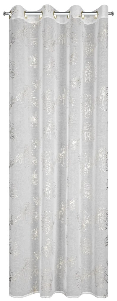 ZÁCLONA NA KRÚŽKOCH CAPRI 140X250 CM VZOROVANÁ