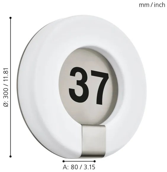 Eglo 98147 - LED Domové číslo MARCHESA LED/15W/230V IP44