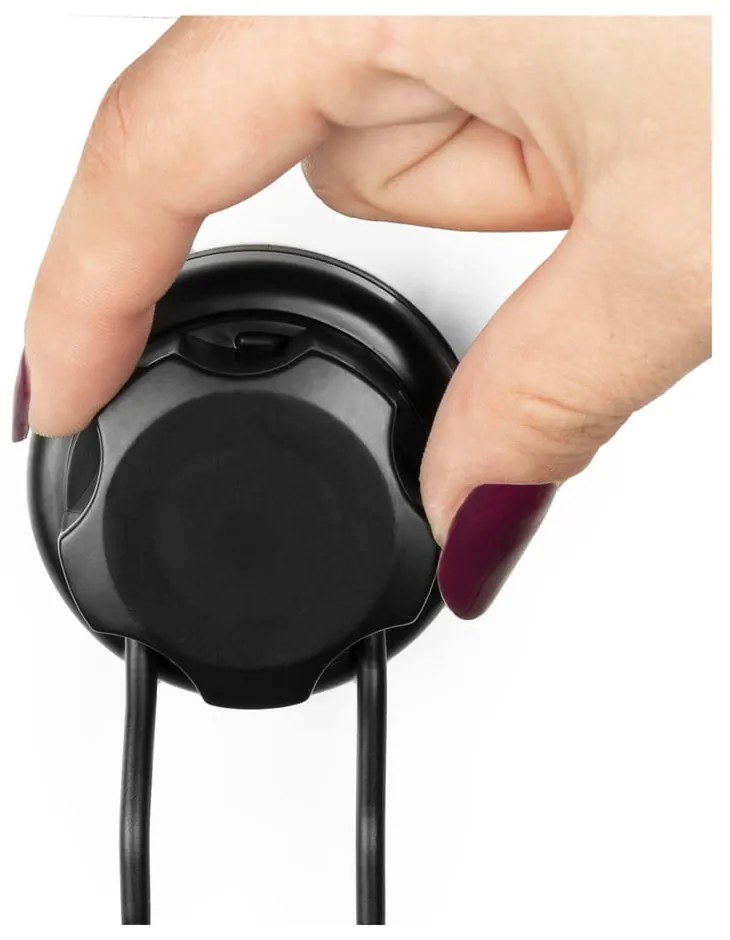 Čierny samodržiaci nástenný držiak na mydlo Compactor Bestlock Black Soap & Sponge Holder