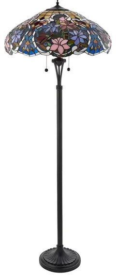 Endon 64323 - Stojacia lampa Tiffany SULLIVAN 2xE27/60W/230V priemer 56 cm