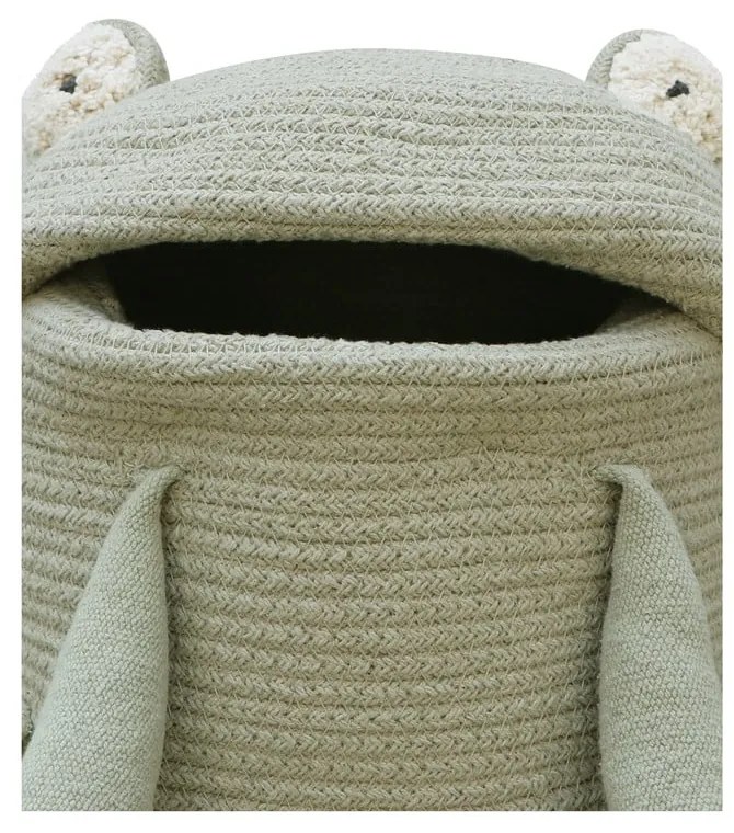 Svetlozelený látkový detský kôš na hračky ø 23x35 cm Fred the Frog – Lorena Canals