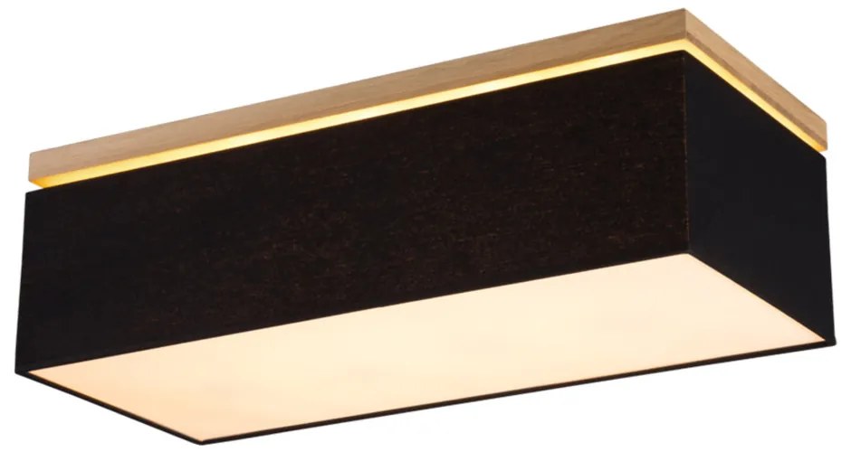 Stropné svietidlo Vertiga 4xE27 Max.25W Oiled Oak/Black/White