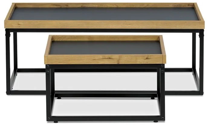 Autronic BONTEC Konferenčný stolík 100x60cm, mdf, dub, CT-613 OAK Farba: Šedá