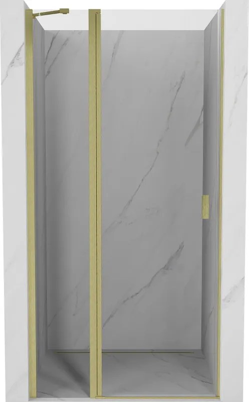 Mexen MIST, 1-krídlové sprchové dvere (1d+1s) 90x200 cm, 6mm číre sklo, zlatý matný profil, 8A4-090-000-55-00