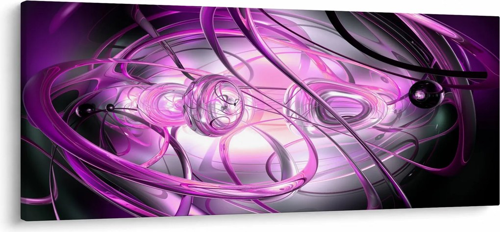 Obraz krásnej fialovej abstrakcie (120x50 cm)
