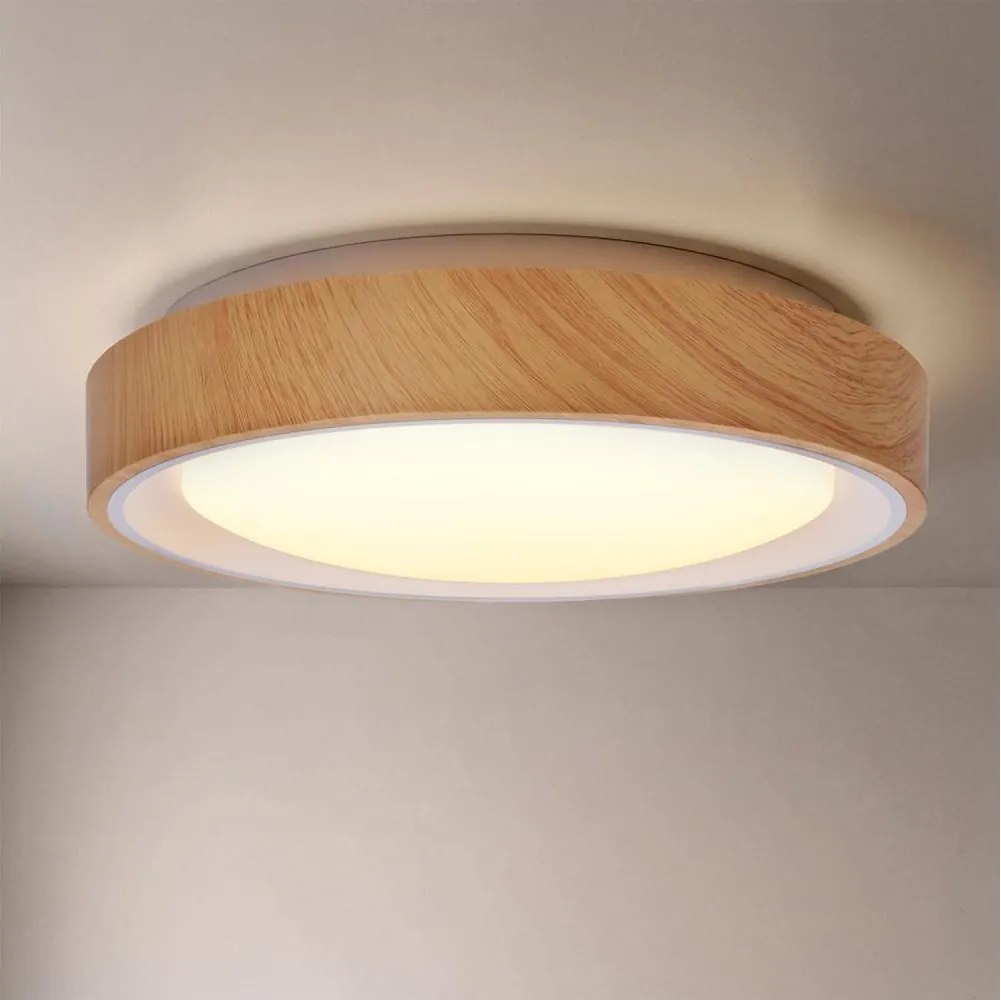 BRILAGI - LED stropné svietidlo FLOCO LED/24W/230V priemer 30 cm drevené/biele