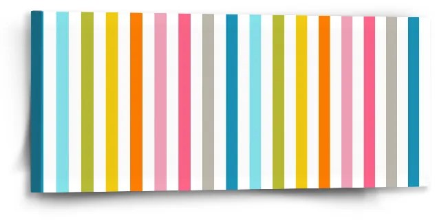 Sablio Obraz Farebné prúžky - 110x50 cm