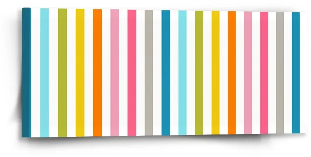 Sablio Obraz Farebné prúžky - 110x50 cm