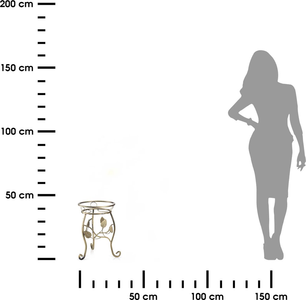 STOJAN NA KVETINÁČ ELMER 41X33 CM ZLATÁ
