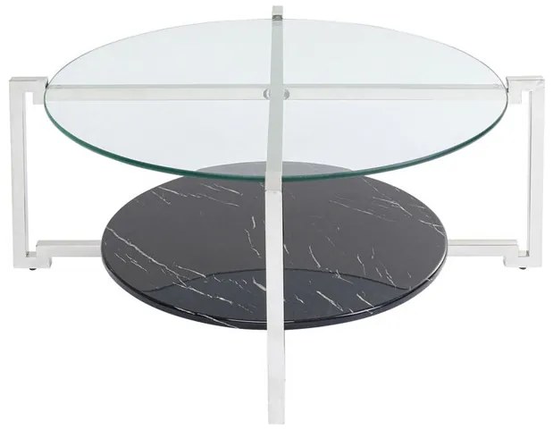 Vivian konferenčný stôl čierny/strieborný Ø105 cm