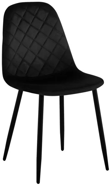 Jedálenská stolička ORLANDO zamatová, čierna