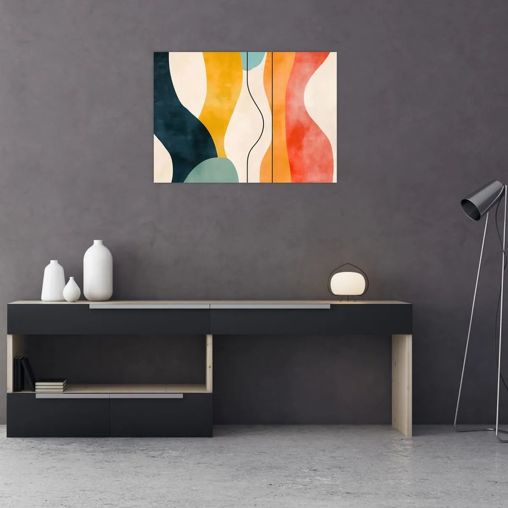 Obraz - Minimalistická farebná ilustrácia II. (70x50 cm)
