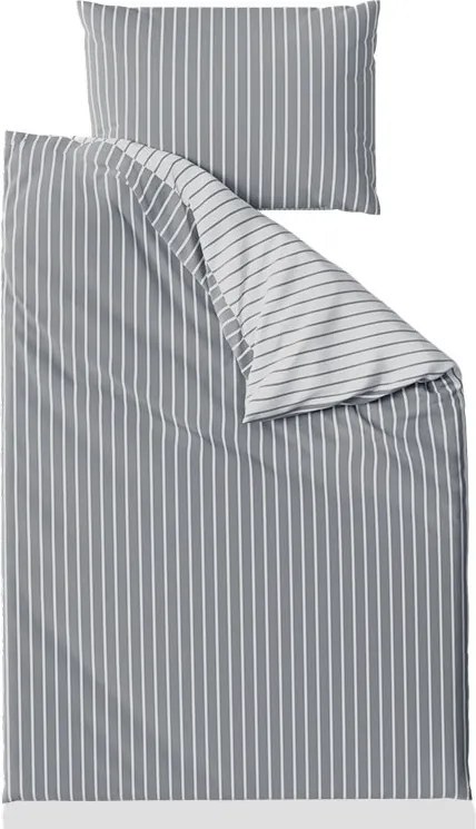 Povlečení z Renforcé bavlny CAPRIVI šedé knoflík Rozmer obliečky: 70 x 90 cm | 140 x 220 cm